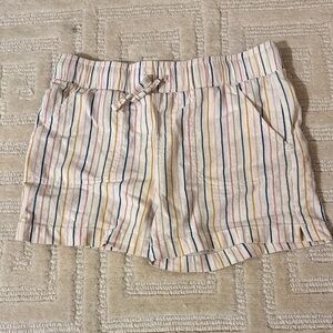 32 Degrees Women's High Waist Striped Shorts - Multicolor